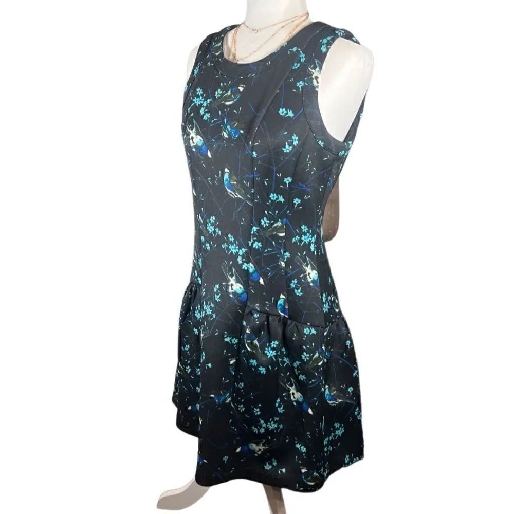 Jessica Simpson black blue bird dress size 6